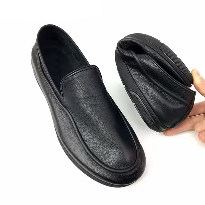 Casual fashion soft bottom flat heel leather shoes-Zdaazd