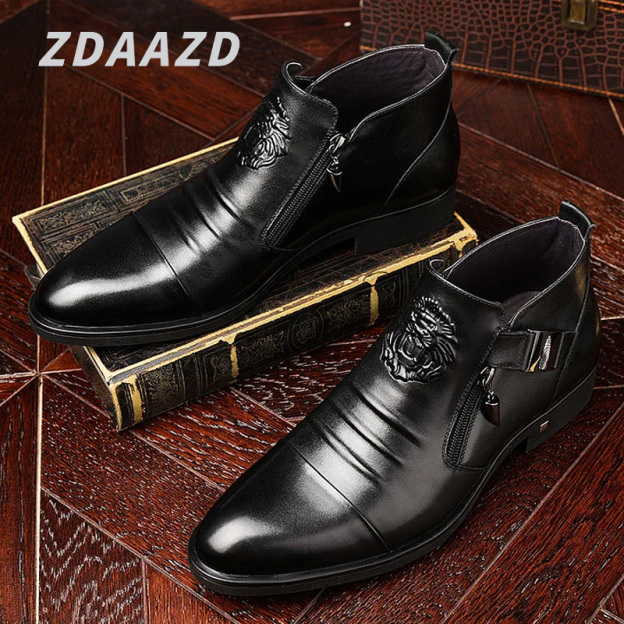New British style pointed leather shoes