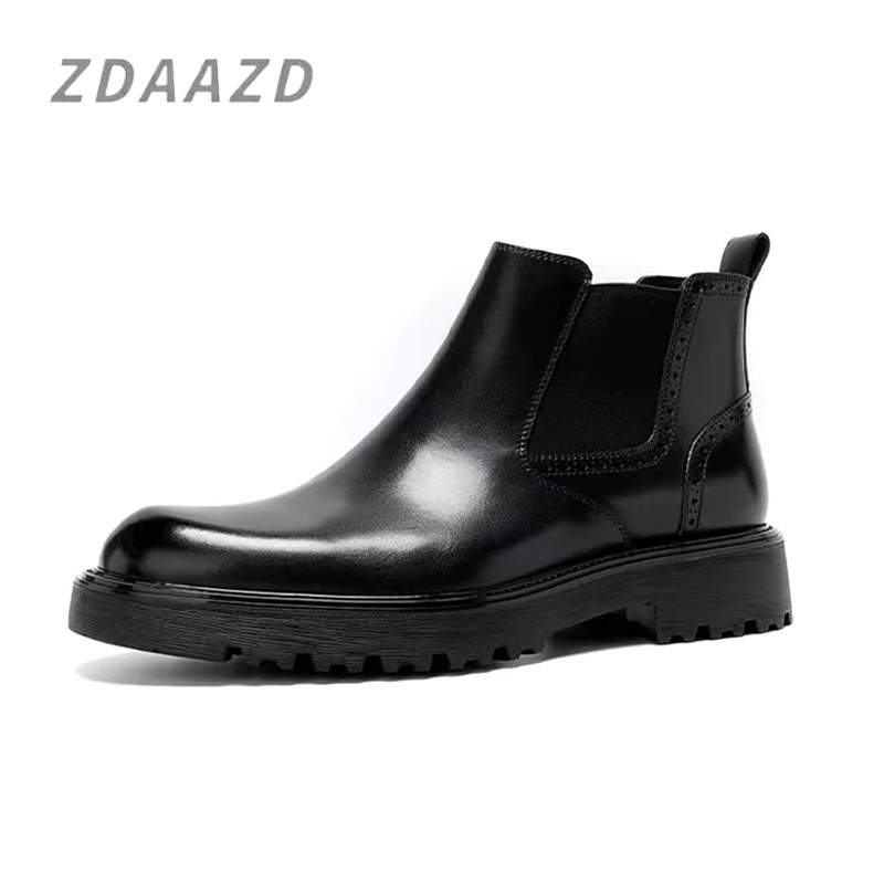 Retro British leather ankle boots