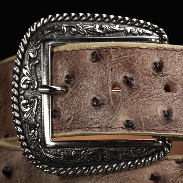 Pure natural ostrich leather belt