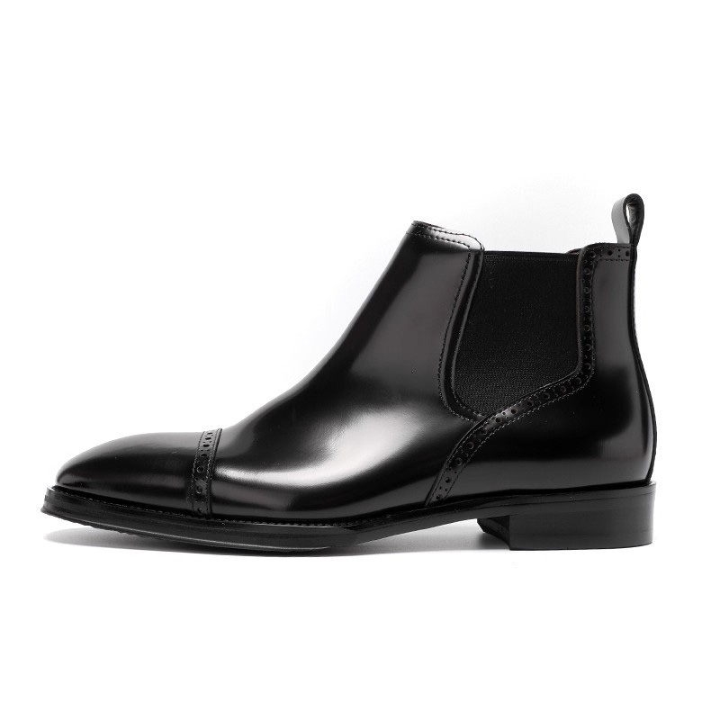 New Men's Mid-Top Pointed Toe Chelsea Boots
