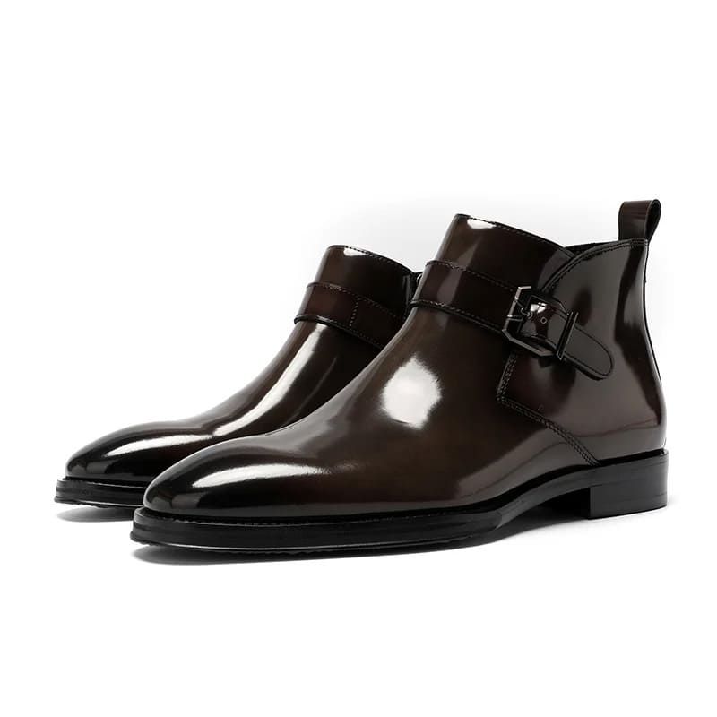 British style Chelsea zip-up leather boots