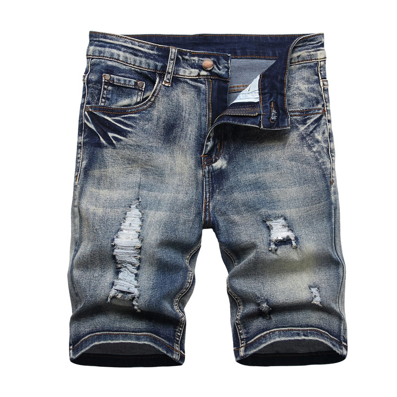 Men's Slim Fit Stretch Denim Shorts