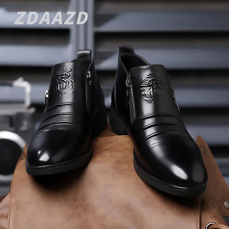 New British style pointed leather shoes