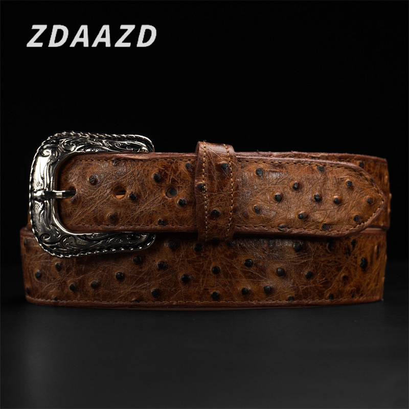 Pure natural selected ostrich leather belts