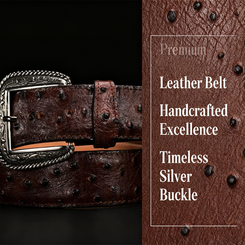 Premium Ostrich Leather Belt