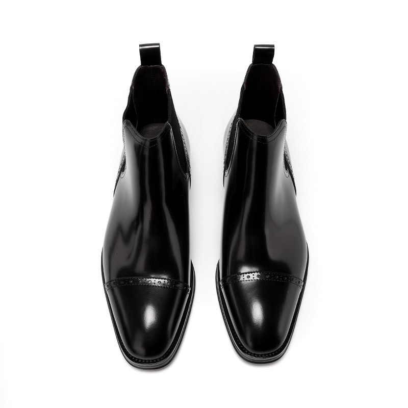 New Men's Mid-Top Pointed Toe Chelsea Boots