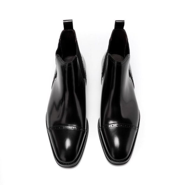 New Men's Mid-Top Pointed Toe Chelsea Boots