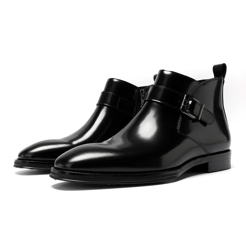 British style Chelsea zip-up leather boots