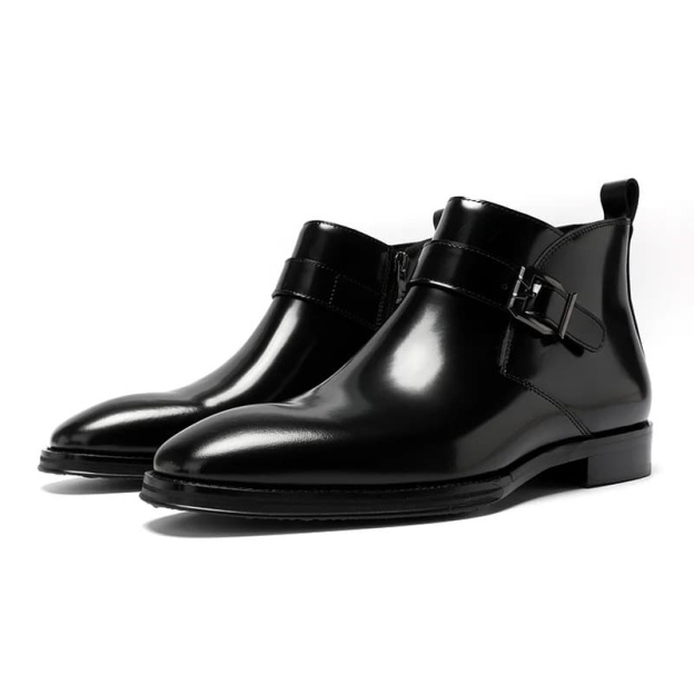 British style Chelsea zip-up leather boots