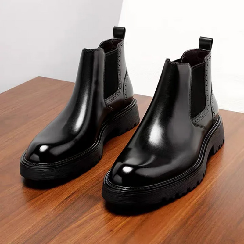 Retro British leather ankle boots