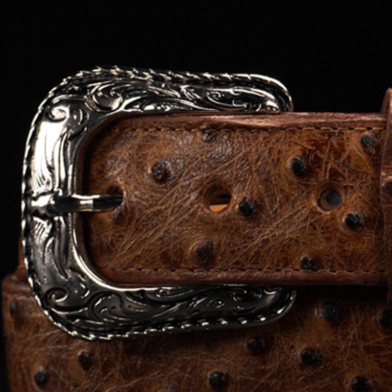 Pure natural selected ostrich leather belts