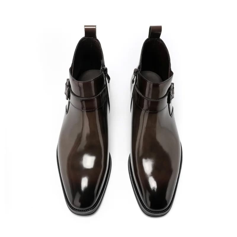 British style Chelsea zip-up leather boots