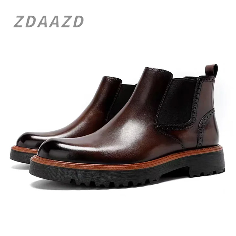 Retro British leather ankle boots