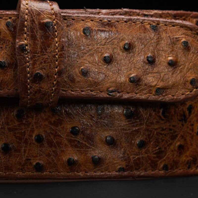 Pure natural selected ostrich leather belts
