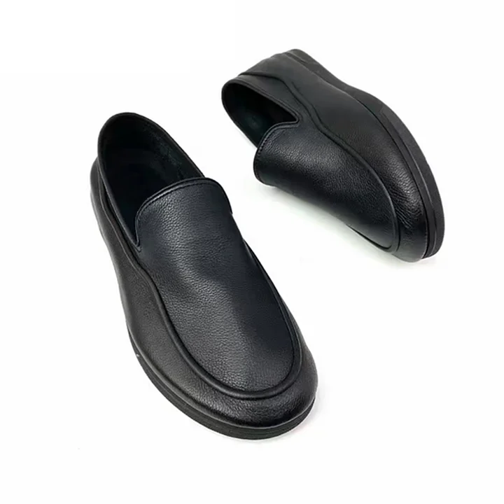 Casual fashion soft bottom flat heel leather shoes-Zdaazd