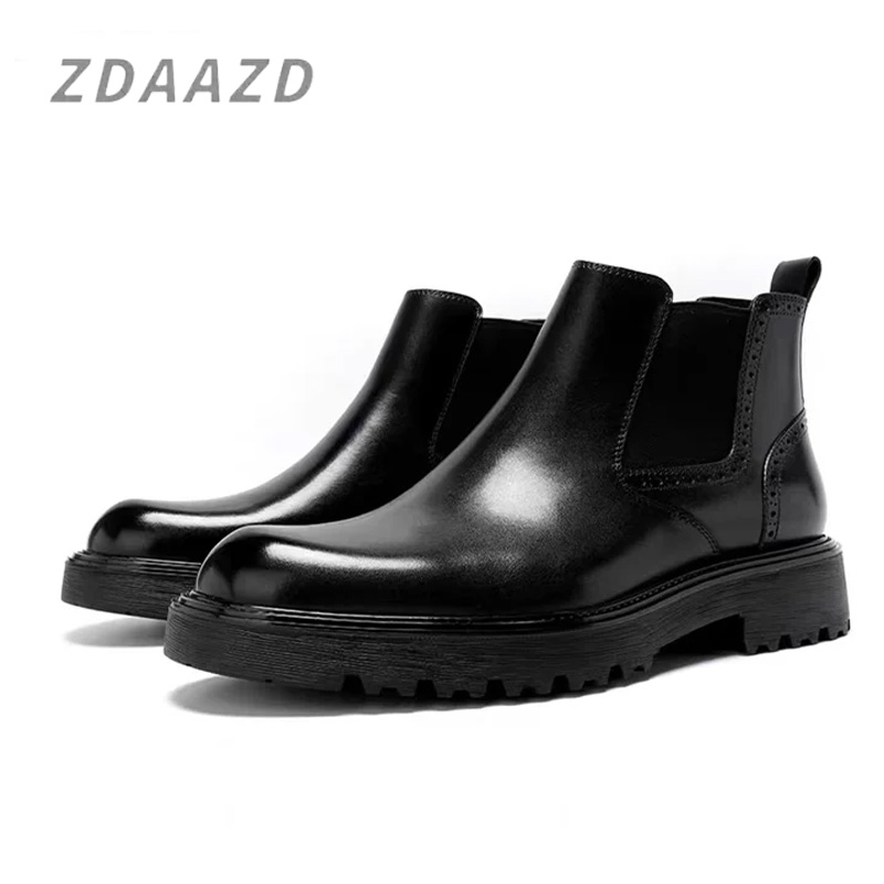 Retro British leather ankle boots