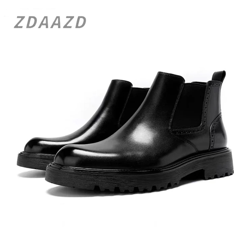 Retro British leather ankle boots