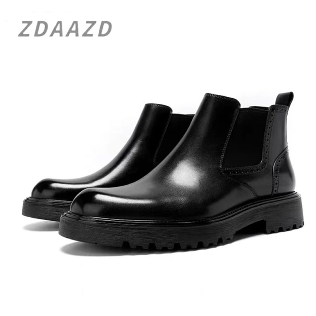 Retro British leather ankle boots