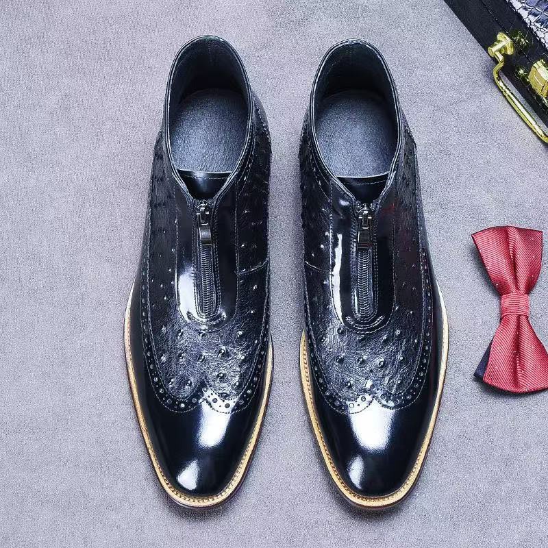 Genuine leather glossy Chelsea boots