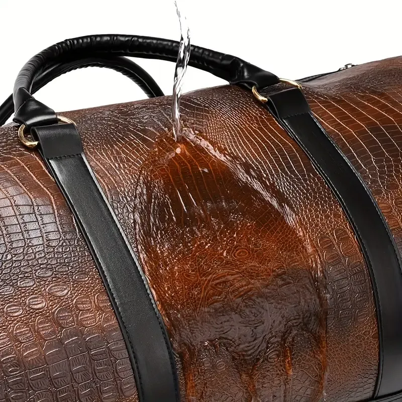 Crocodile Leather Waterproof Large Capacity Men's Travel Bag-Zdaazd