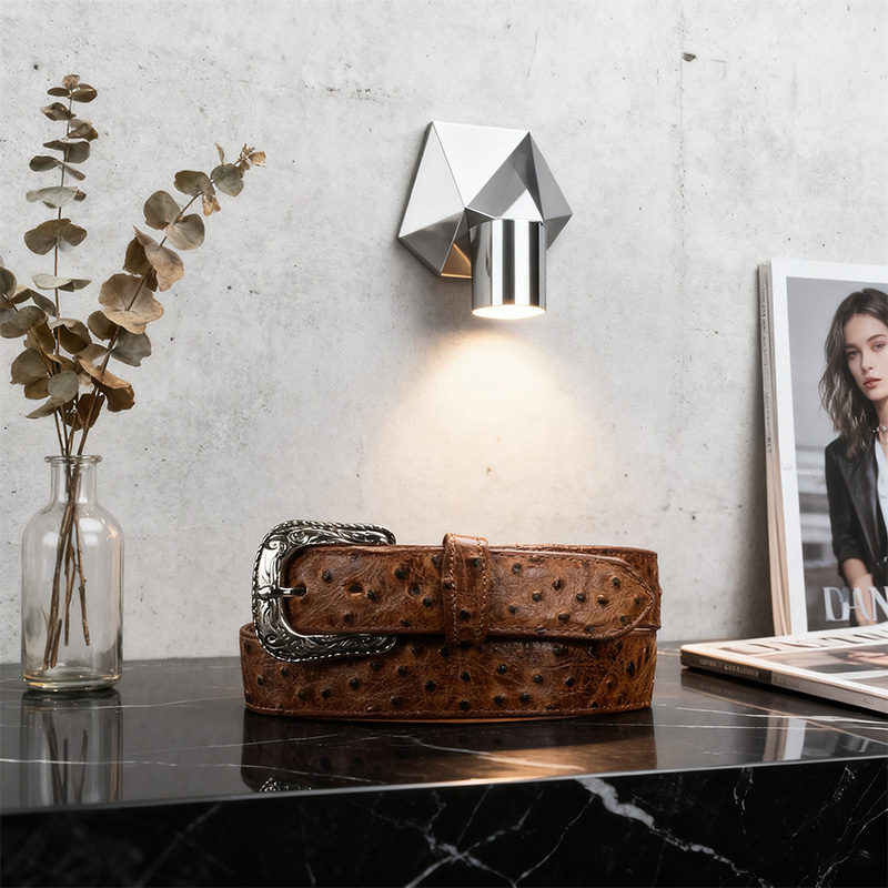 Pure natural selected ostrich leather belts