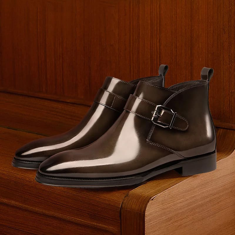 British style Chelsea zip-up leather boots