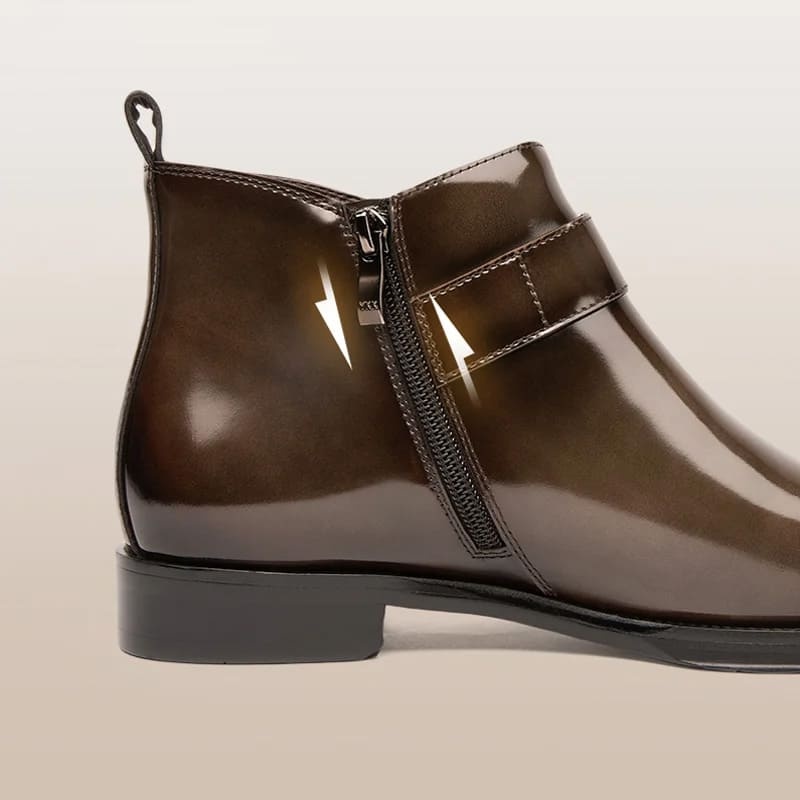 British style Chelsea zip-up leather boots