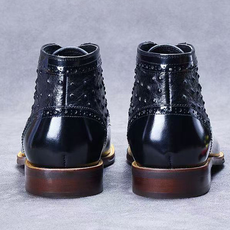 Genuine leather glossy Chelsea boots