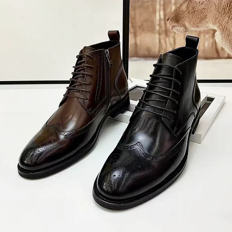 Men's high top British style Chelsea boots-Zdaazd