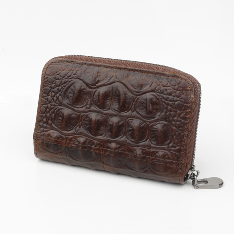 Crocodile pattern card holder functional coin purse-Zdaazd