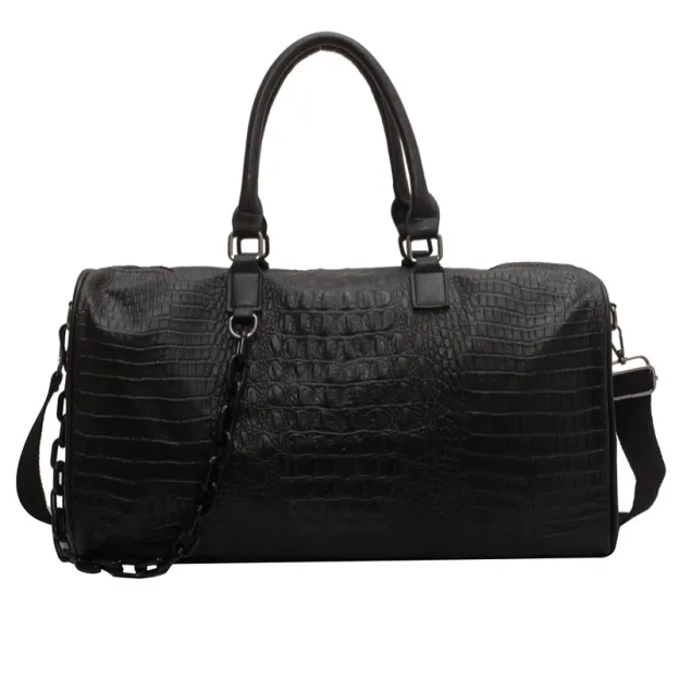 Short trip bag large capacity crocodile leather waterproof man-Zdaazd