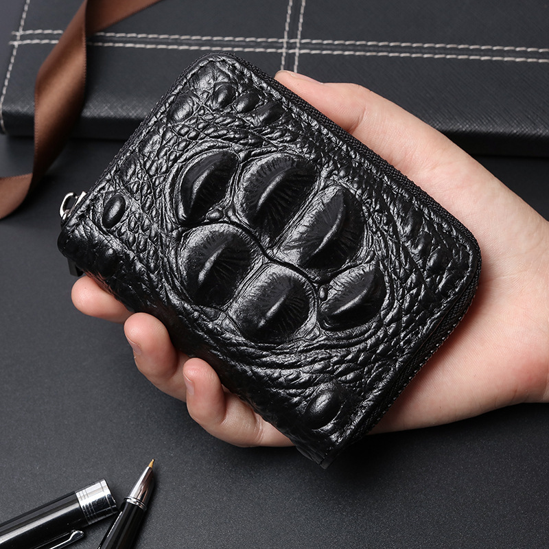 Crocodile pattern card holder functional coin purse-Zdaazd
