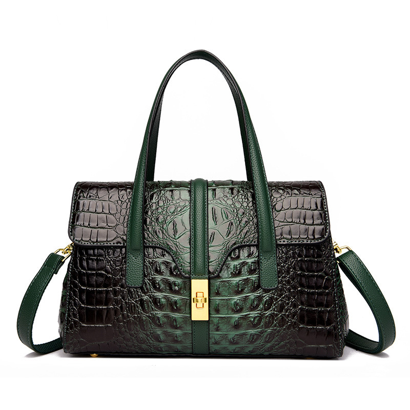 Crocodile leather women's handbag-Zdaazd