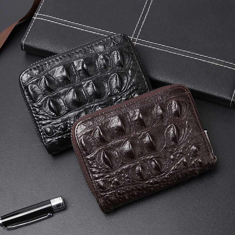 Crocodile pattern card holder functional coin purse-Zdaazd