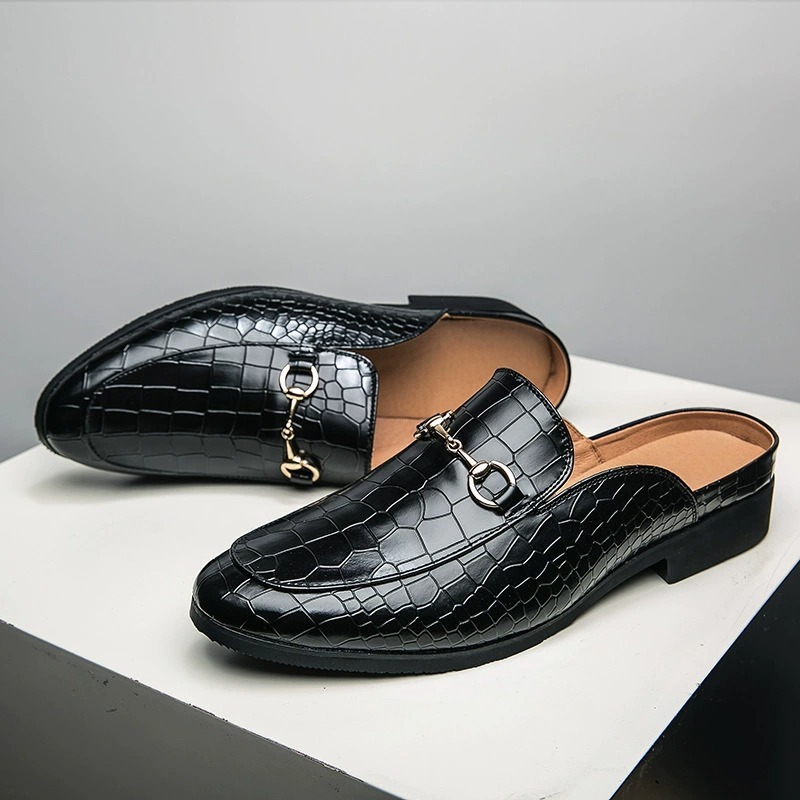 Crocodile Leather Non-slip Loafers Casual Personalized Leather Shoes-Zdaazd