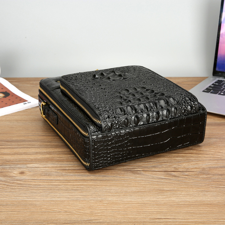 Fashion Business Shoulder Crossbody Bag Crocodile Leather Handbag-Zdaazd