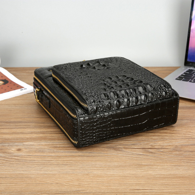 Fashion Business Shoulder Crossbody Bag Crocodile Leather Handbag-Zdaazd