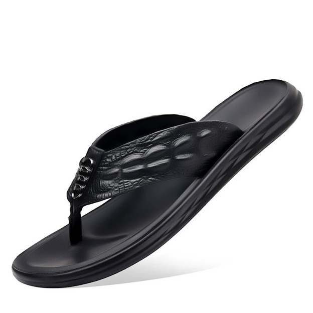  Crocodile Leather Fashion Flip Flops Clip Toe Beach Shoes Sandals-Zdaazd
