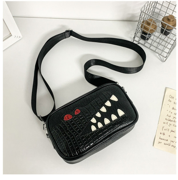 Crocodile Leather Cowhide Personalized Shoulder Slanting Small Square Bag-Zdaazd