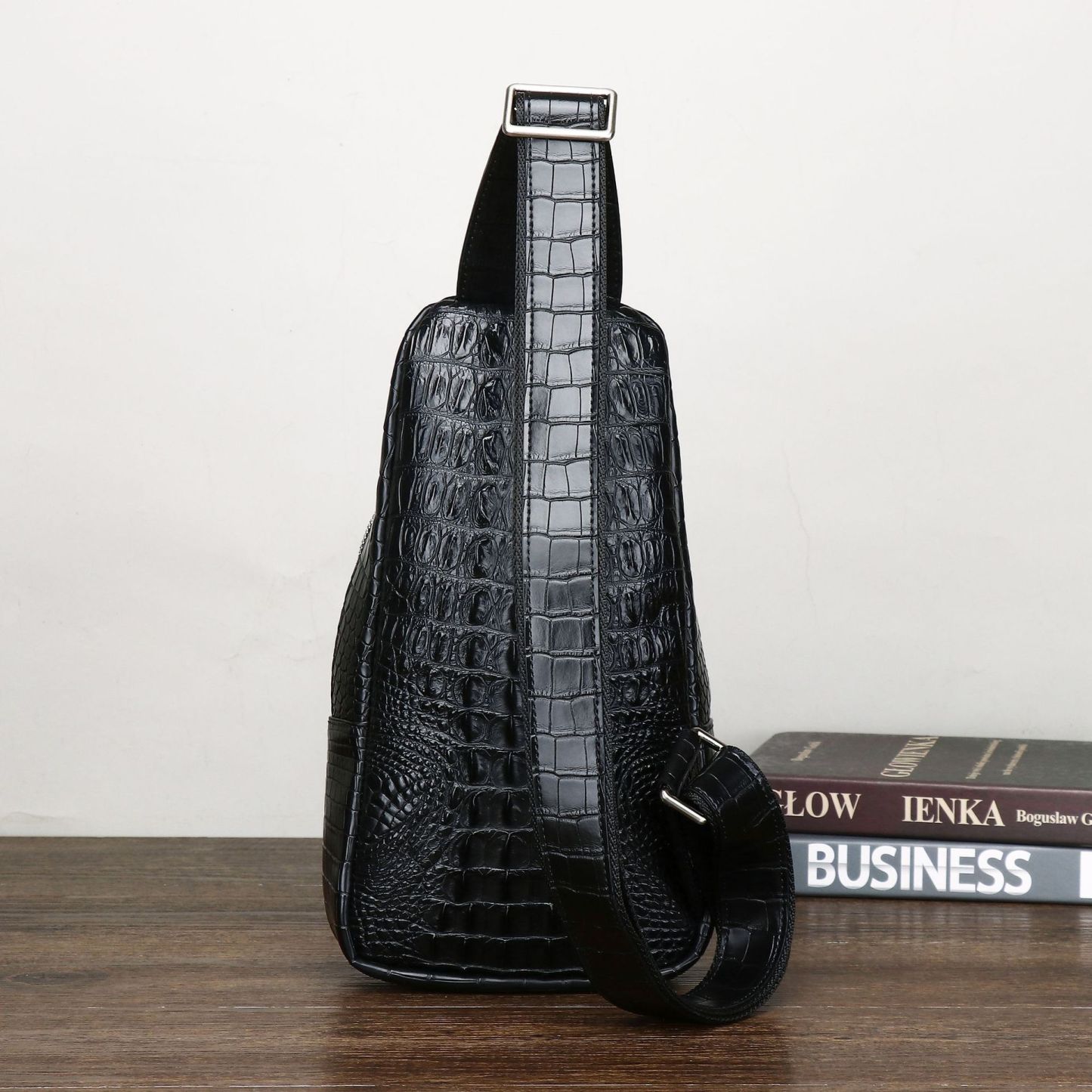 Crocodile Leather Chest Bag Shoulder Bag Slanting Cross Men's Bag-Zdaazd