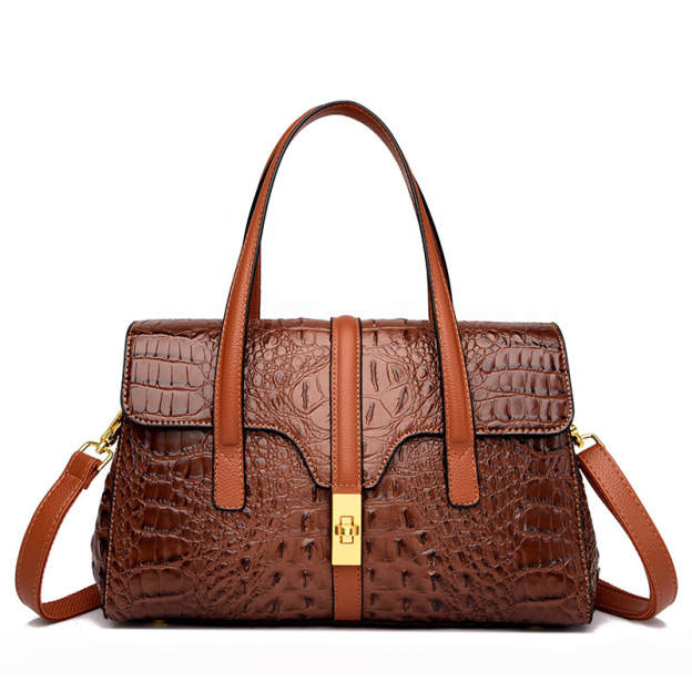 Crocodile leather women's handbag-Zdaazd