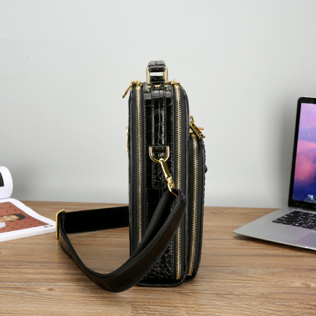 Fashion Business Shoulder Crossbody Bag Crocodile Leather Handbag-Zdaazd