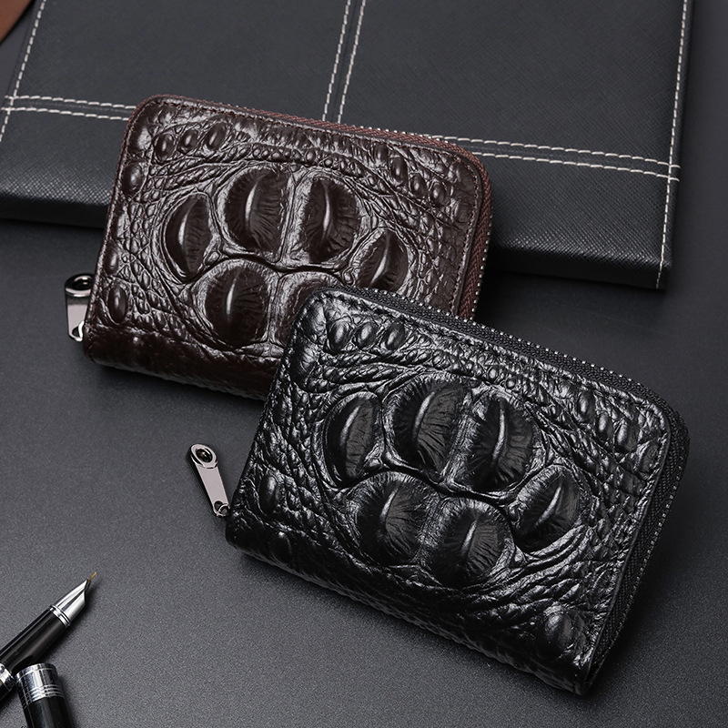 Crocodile pattern card holder functional coin purse-Zdaazd