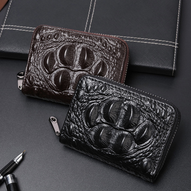 Crocodile pattern card holder functional coin purse-Zdaazd