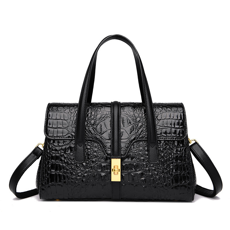 Crocodile leather women's handbag-Zdaazd