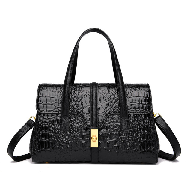 Crocodile leather women's handbag-Zdaazd
