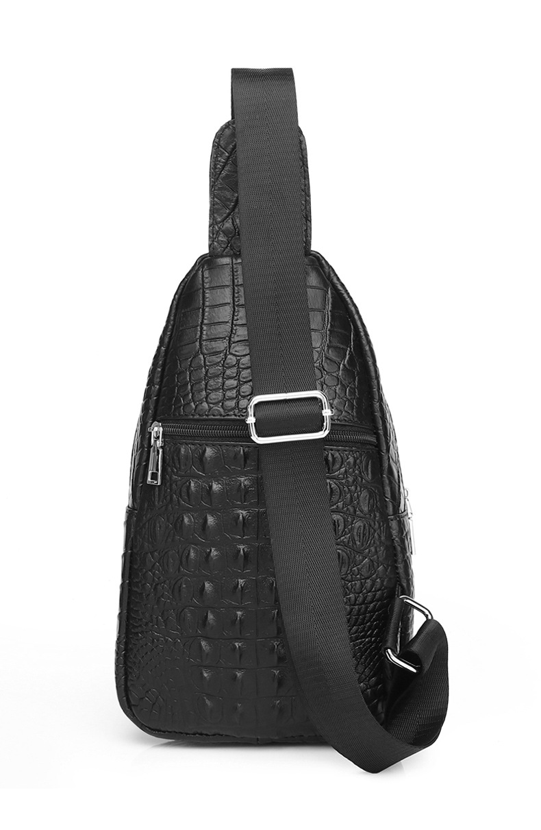 Crocodile Leather Men's Shoulder Chest Bag Crossbody Bag Men's-Zdaazd