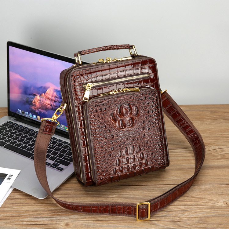 Fashion Business Shoulder Crossbody Bag Crocodile Leather Handbag-Zdaazd
