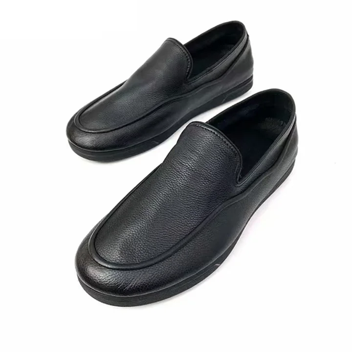 Casual fashion soft bottom flat heel leather shoes-Zdaazd